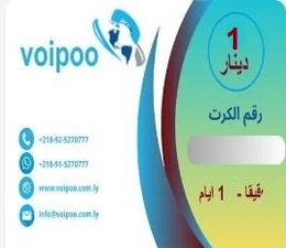 كرت اشتراك نت 1 قيقا لشبكة VoiPoo